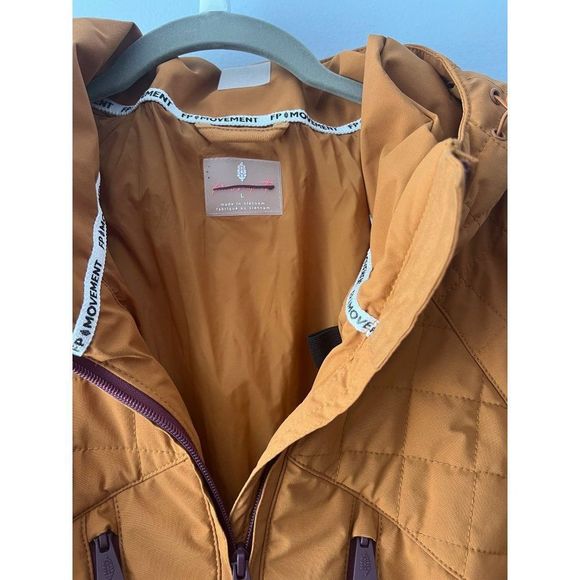 🌻 Free People FP Movement All Prepped Ski Jacket in Toasted Coconut Size L - Picture 6 of 12